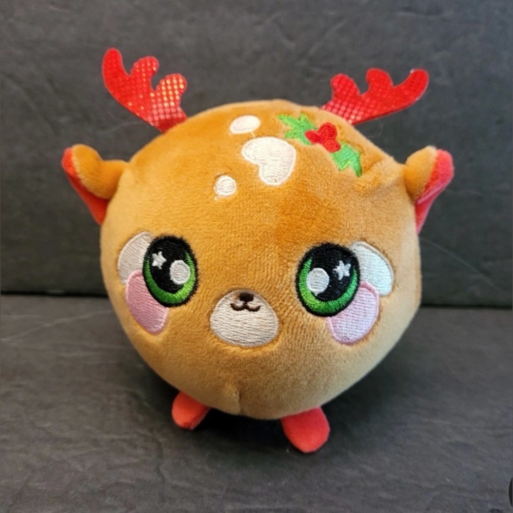 SQUEEZAMALS Reindeer Christmas 3.5” plush Toy